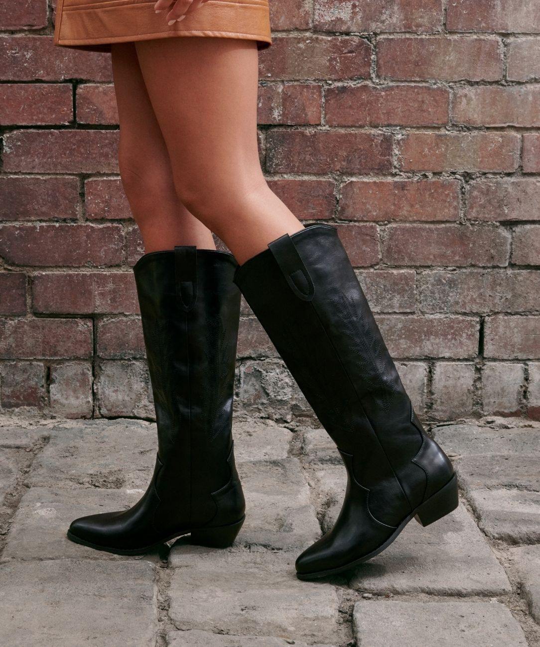 Therapy Shoes Bonnie Black | Women's Boots | Western | Knee High | Tall