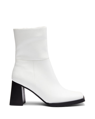 Therapy Shoes Camelia White | Women's Boots | Ankle | Dress | Mid Heel