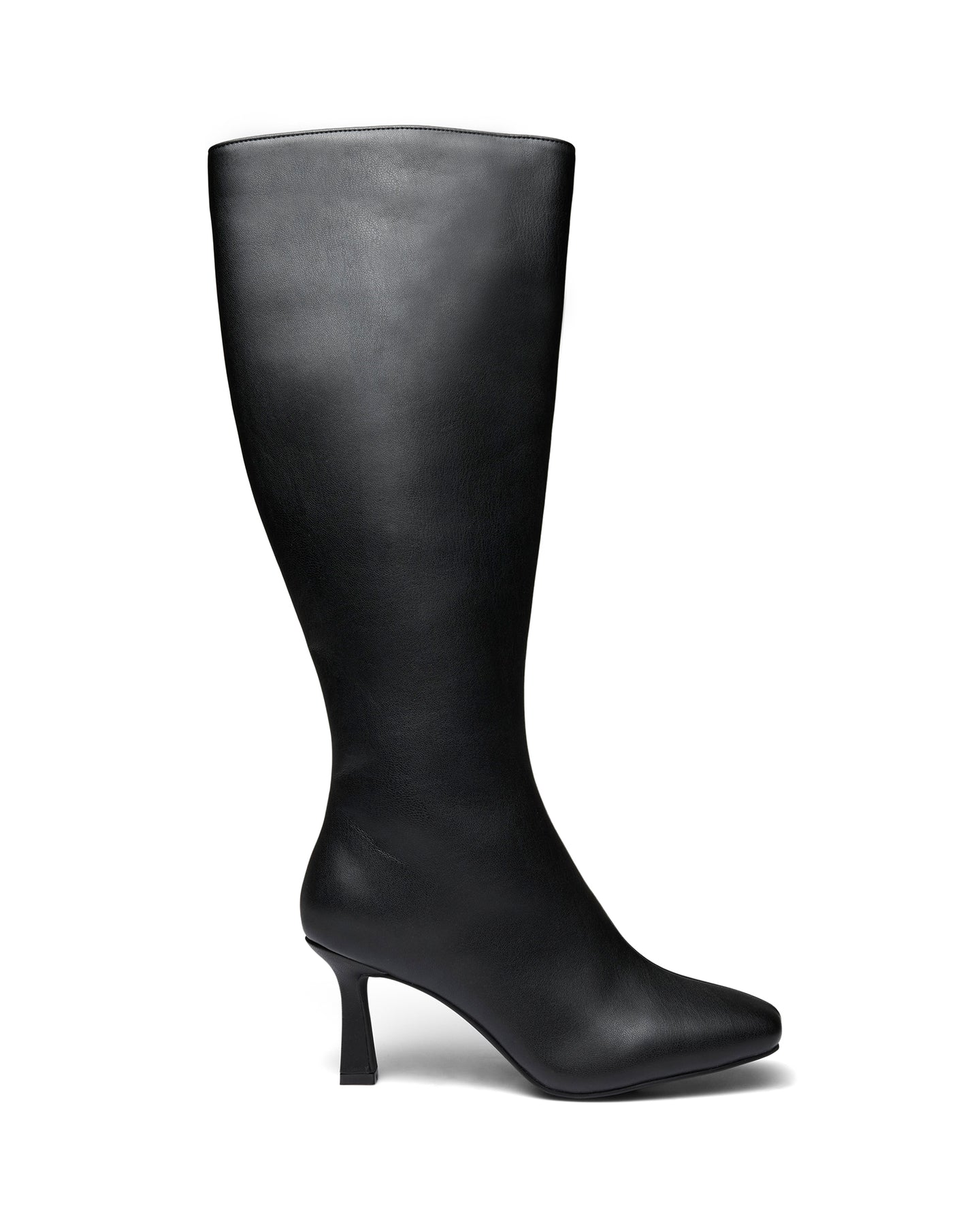 Black Patent Block Heel Knee High Boots | New Look