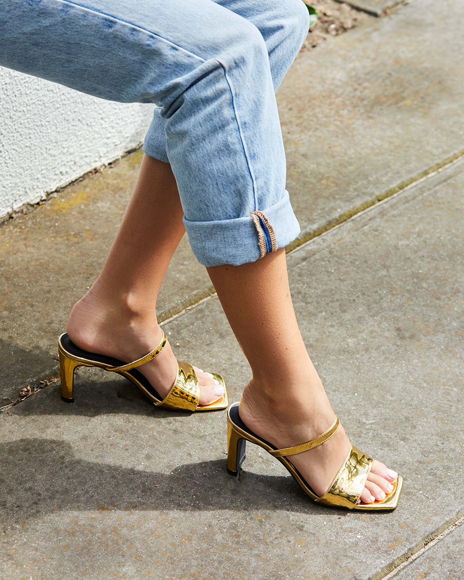 Therapy Shoes Cassie Gold Metallic | Women's Heels | Sandals | Mules | Strappy