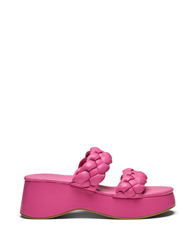 Therapy Shoes Christy Pink | Women's Sandals | Slides | Platform | Woven