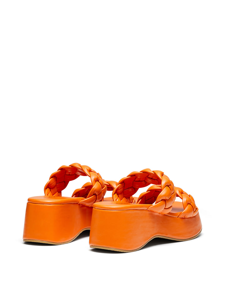 Therapy Shoes Christy Tangerine | Women's Sandals | Slides | Platform | Woven