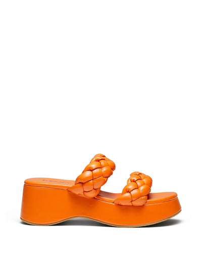Therapy Shoes Christy Tangerine | Women's Sandals | Slides | Platform | Woven