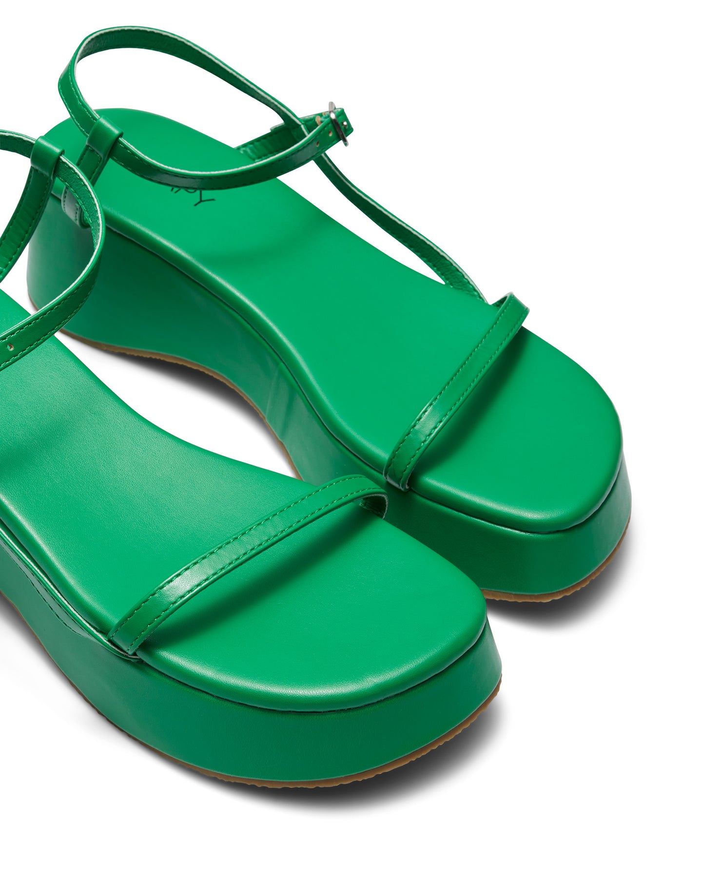 Green hot sale platform sandals