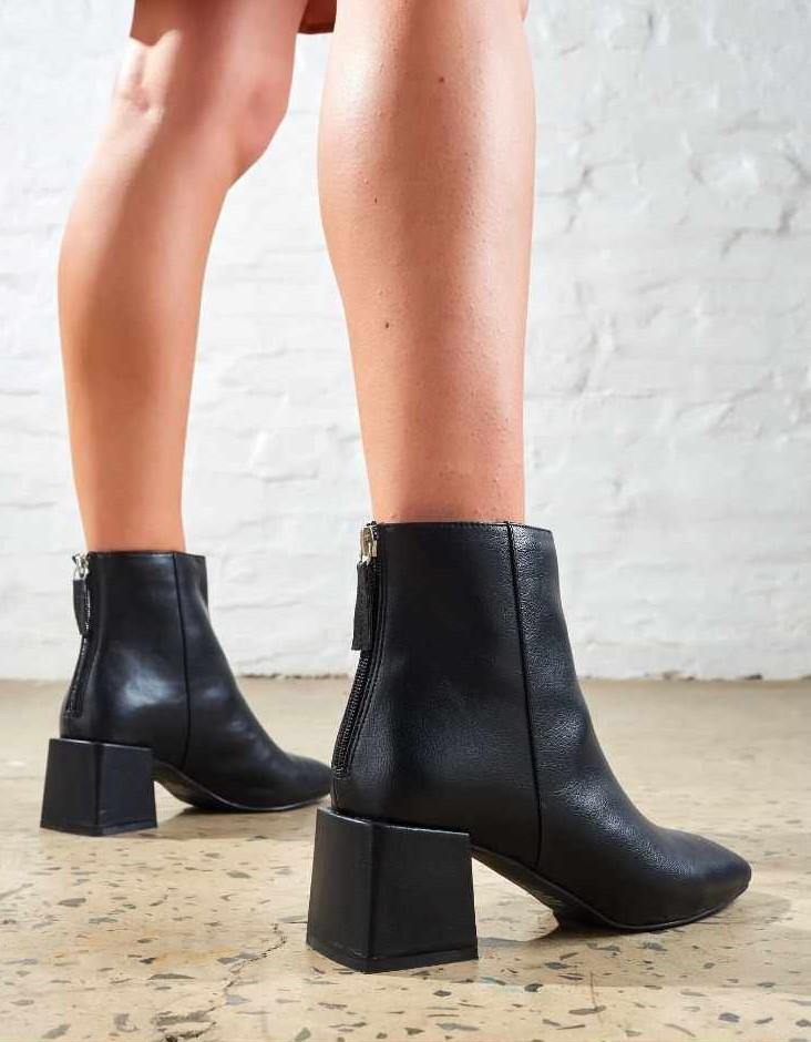 Therapy Shoes Cody Black Tumbled | Women's Boots | Ankle | Low Block Heel 