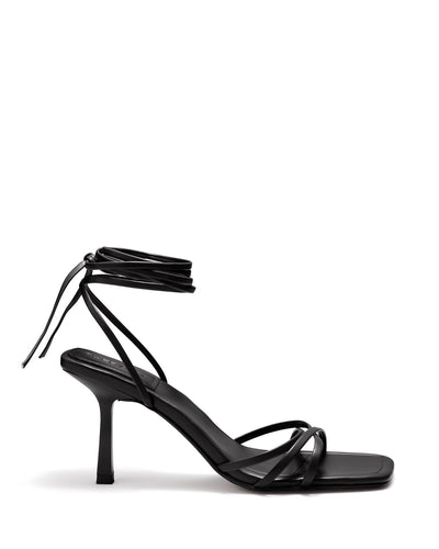 Therapy Shoes Diaz Black | Women's Heels | Sandals | Stiletto | Tie Up 