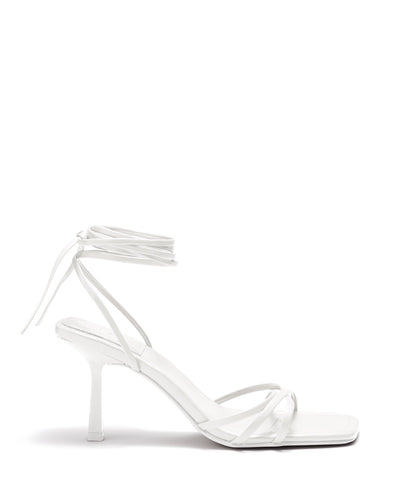 Therapy Shoes Diaz White | Women's Heels | Sandals | Stiletto | Tie Up 
