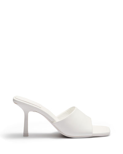 Therapy Shoes Dionne White | Women's Heels | Sandals | Stiletto | Mule