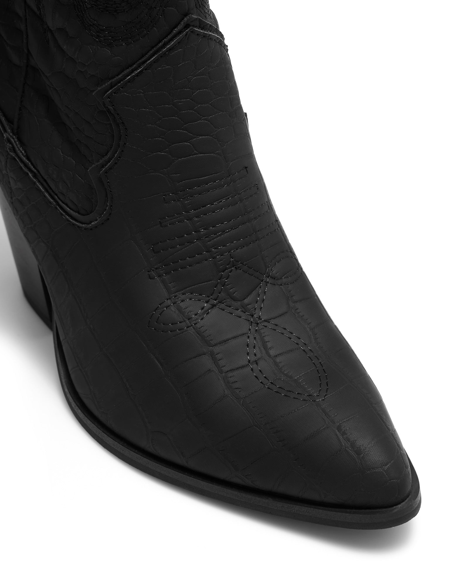 Therapy Shoes Dutchess Black Croc | Women's Boots | Western | Knee High | Tall