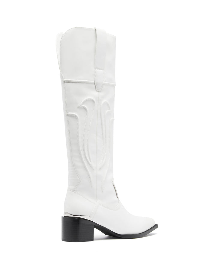 Therapy Shoes Dynasty White | Women's Boots | Western | Over The Knee | Tall