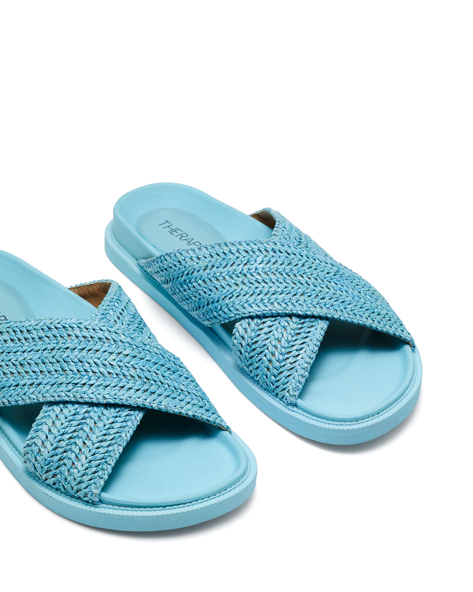 Therapy Shoes Eden Blue | Women's Sandals | Slides | Flatform | Raffia