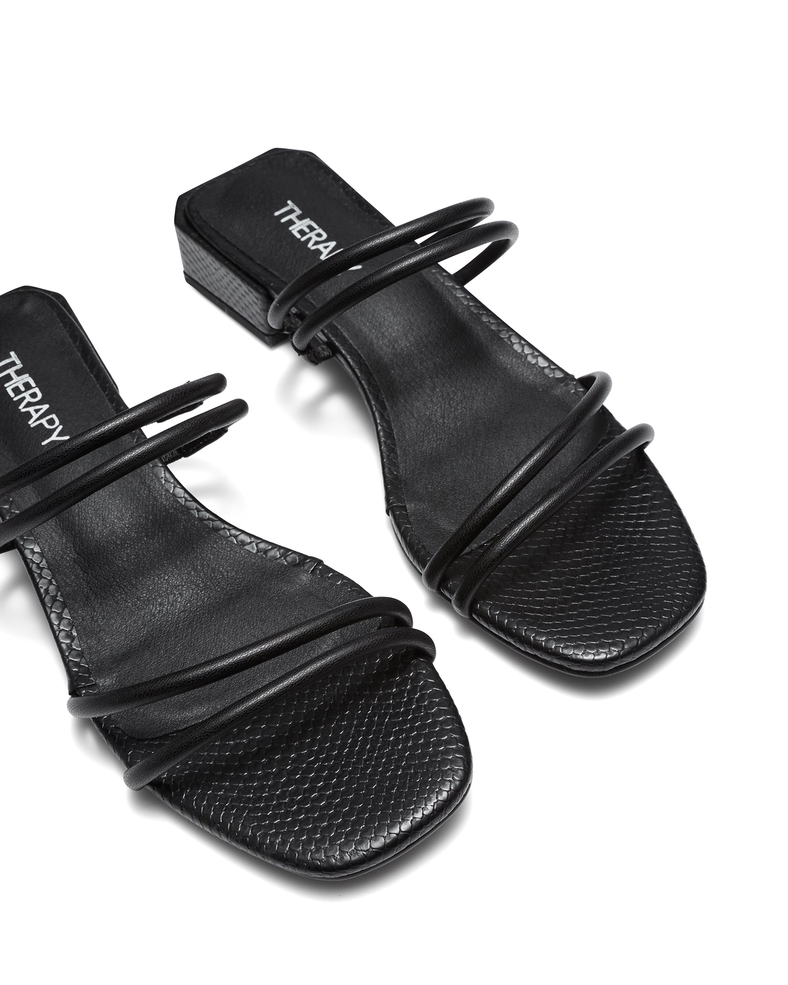 Therapy Shoes Elena Black | Women's Sandals | Flats | Slide | Low Heel