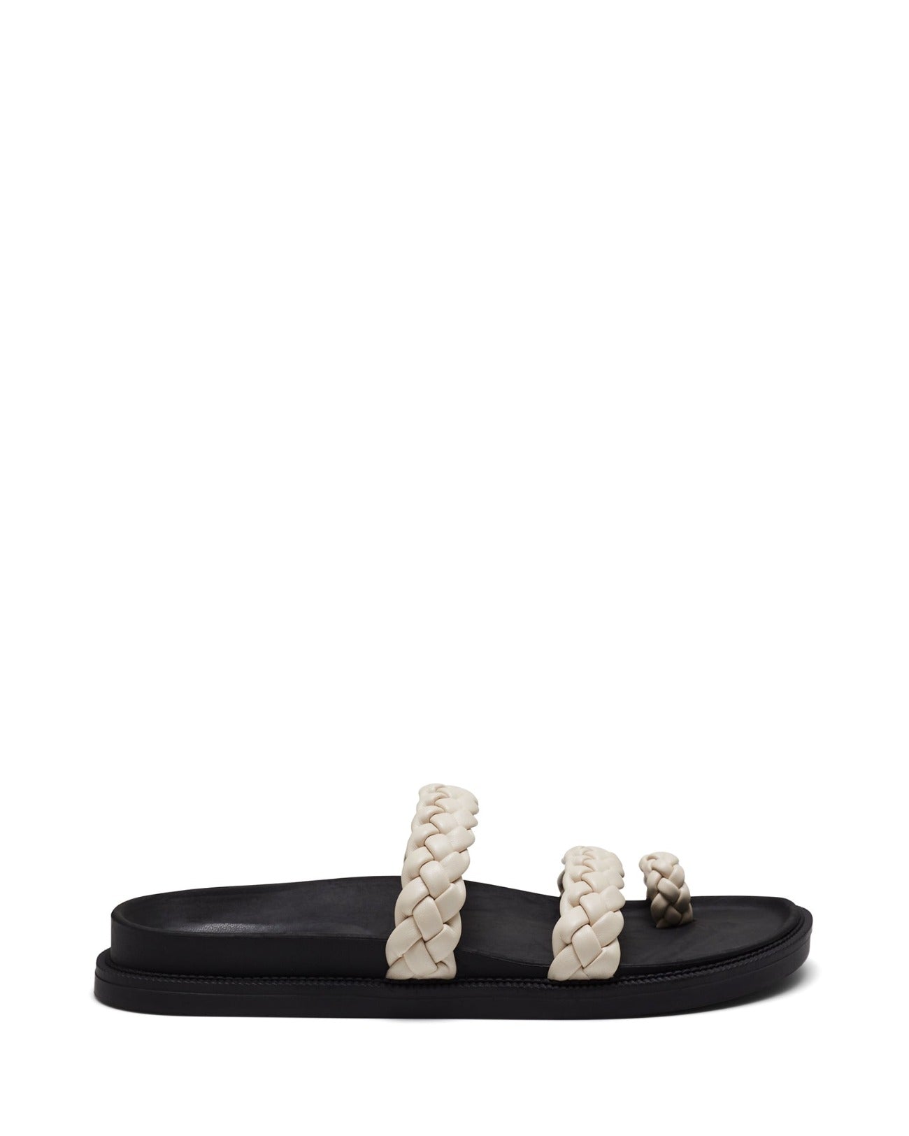 Therapy Shoes Equal Bone/Black | Women's Sandals | Slides | Flatform | Woven