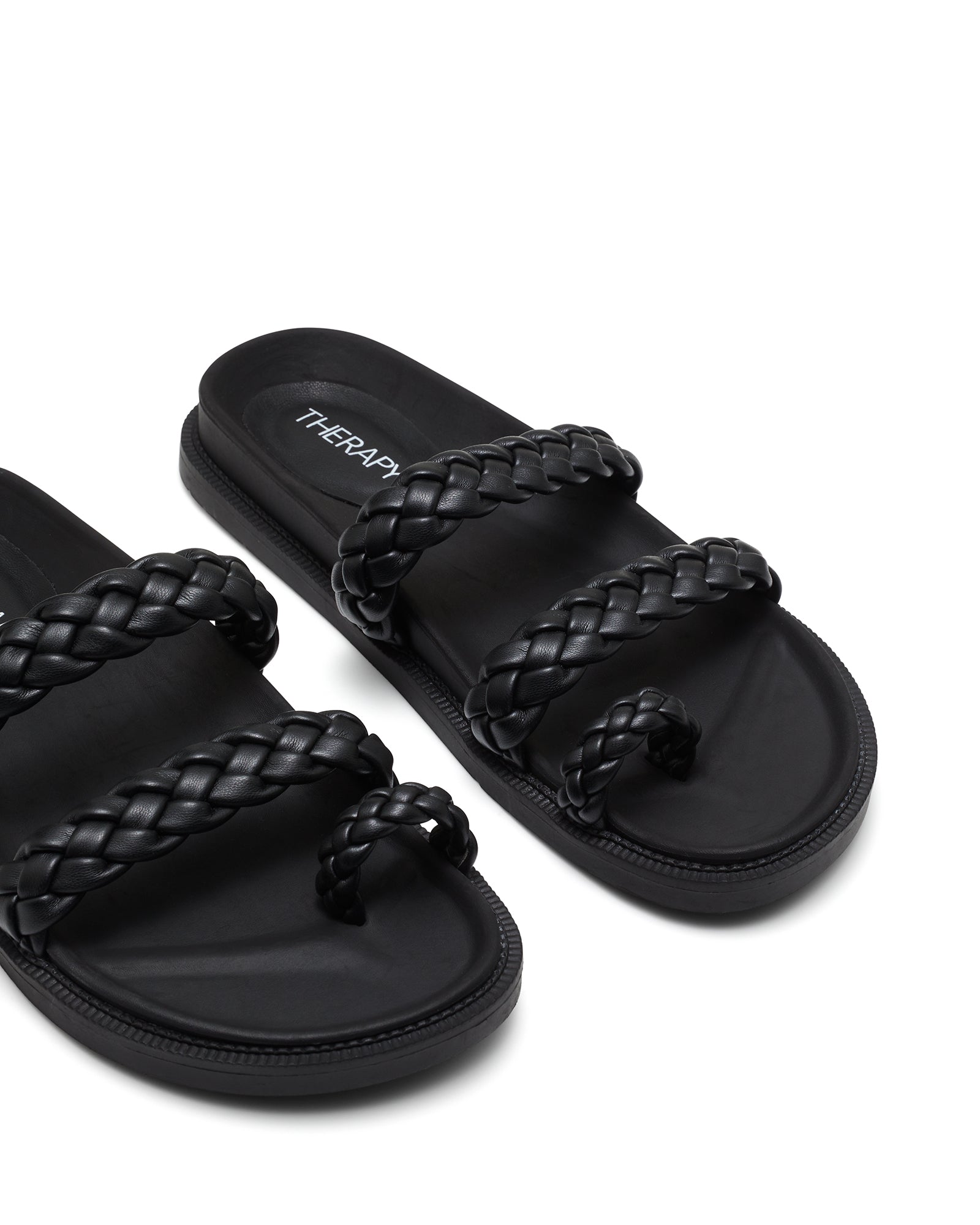 Therapy Shoes Equal Black | Women's Sandals | Slides | Flatform | Woven