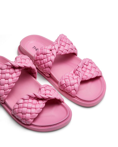 Therapy Shoes Evil Pink | Women's Sandals | Slides | Flats | Woven