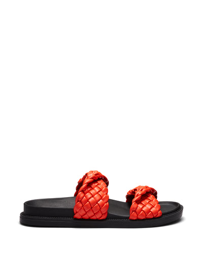 Therapy Shoes Evil Tangerine | Women's Sandals | Slides | Flats | Woven