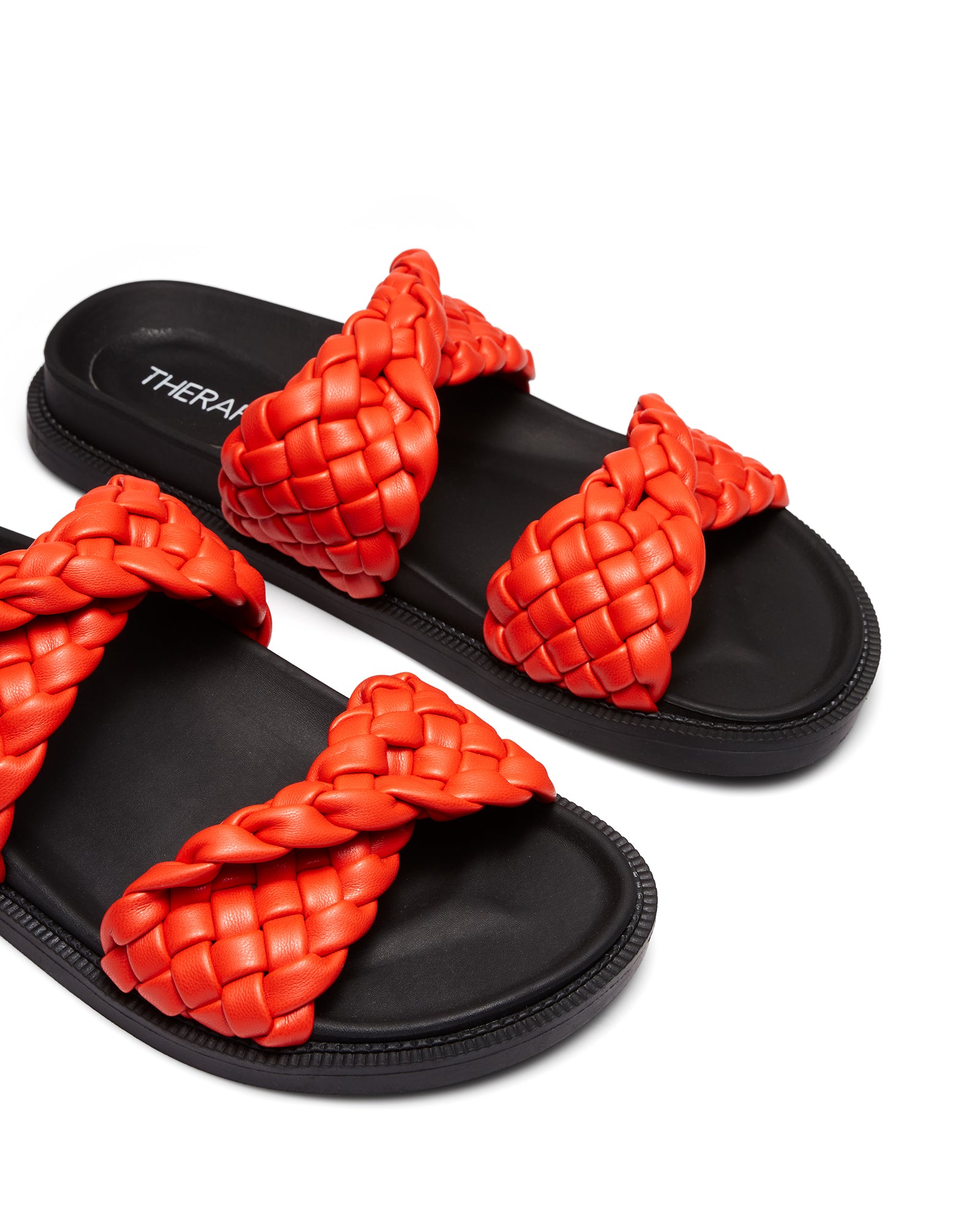 Therapy Shoes Evil Tangerine | Women's Sandals | Slides | Flats | Woven