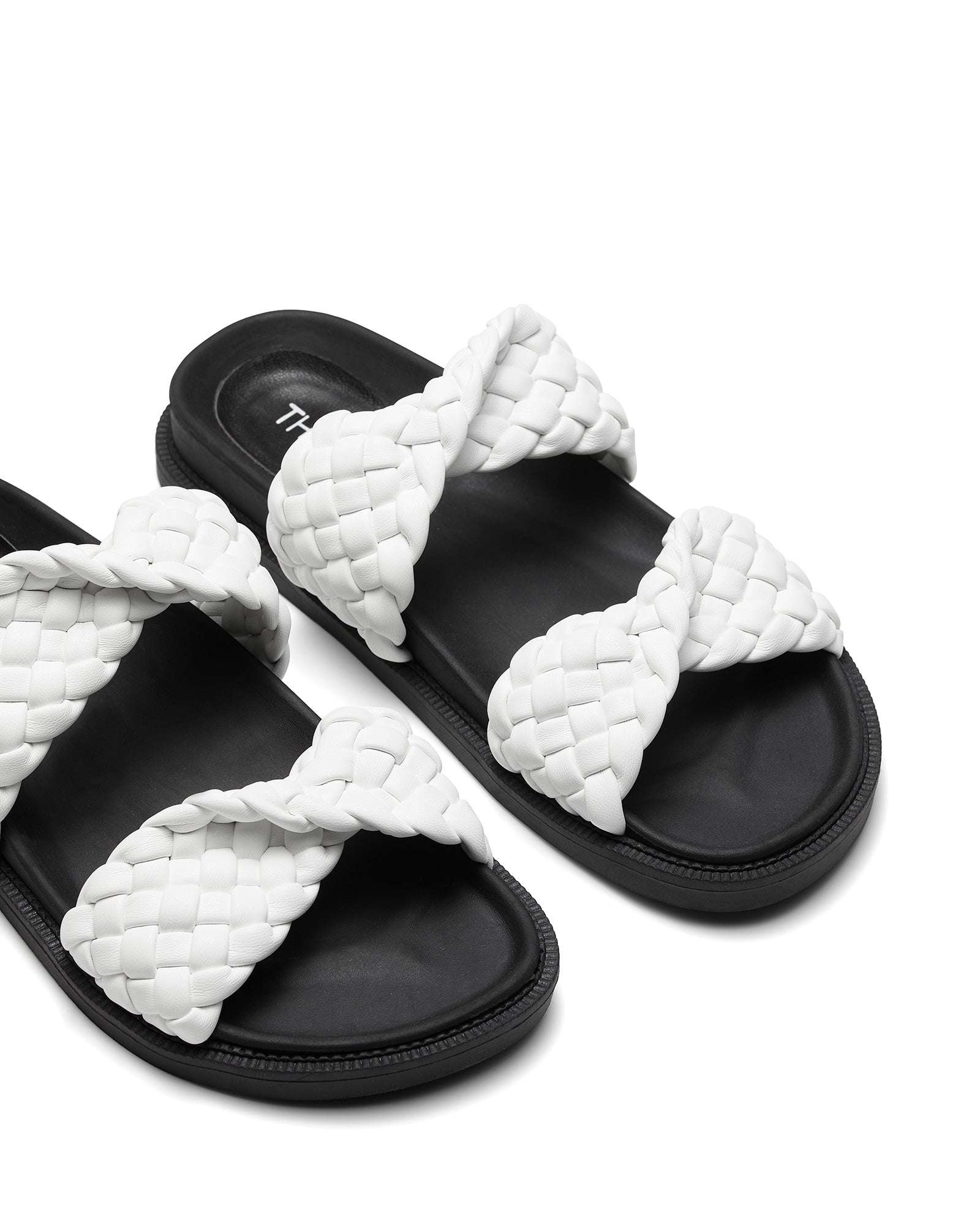 Therapy Shoes Evil White | Women's Sandals | Slides | Flats | Woven