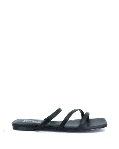 Garza Black | Therapy Shoes | Flat Strappy Sandal