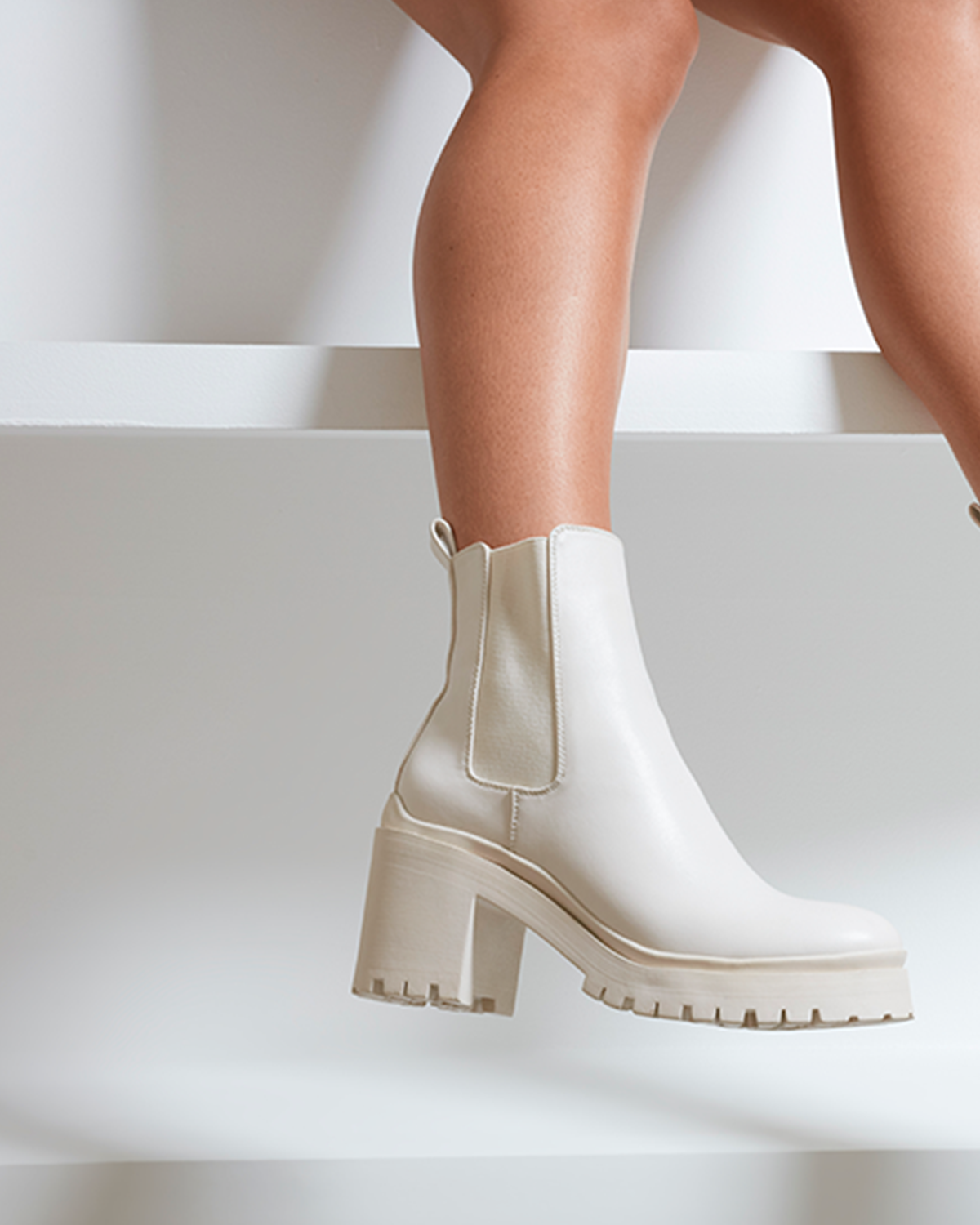 Therapy Shoes Giselle Bone | Women's Ankle Boots | Chunky Heel | 90's