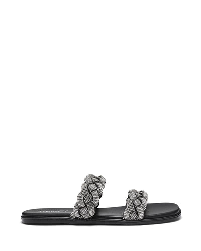 Therapy Shoes Glamour Black | Women's Sandals | Slides | Flats | Diamante