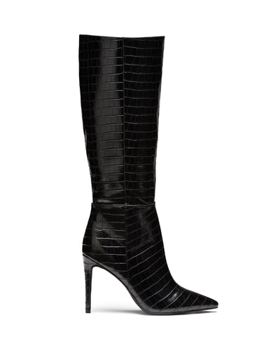 Therapy Shoes Icon Black Croc | Women's Boots | Tall | Knee High
