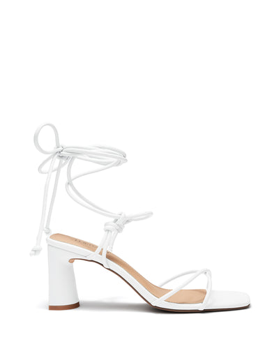 Therapy Shoes Karma White | Women's Heels | Sandals | Tie Up | Dress