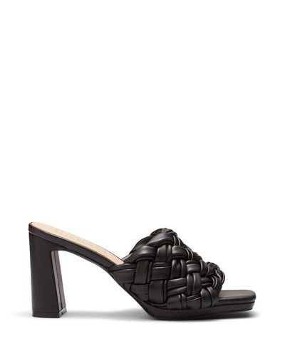 Therapy Shoes Kristie Black | Women's Heels | Sandals | Woven Platform