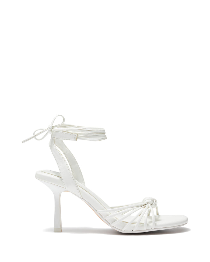 Therapy Shoes Lavish White | Women's Heels | Sandals | Stiletto | Tie Up 
