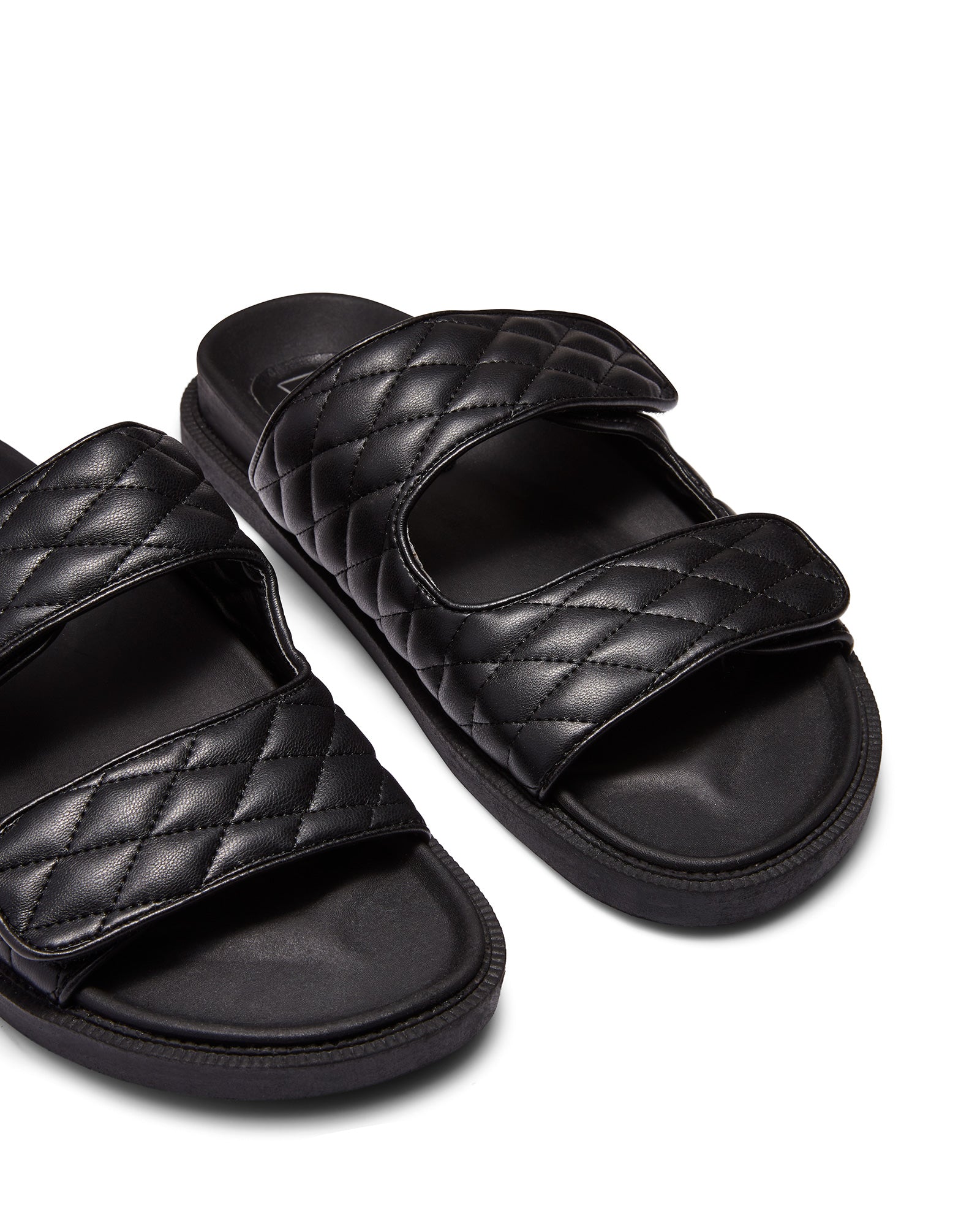 Therapy Shoes Linda Black | Women's Slides | Sandals | Flatform | Quilted