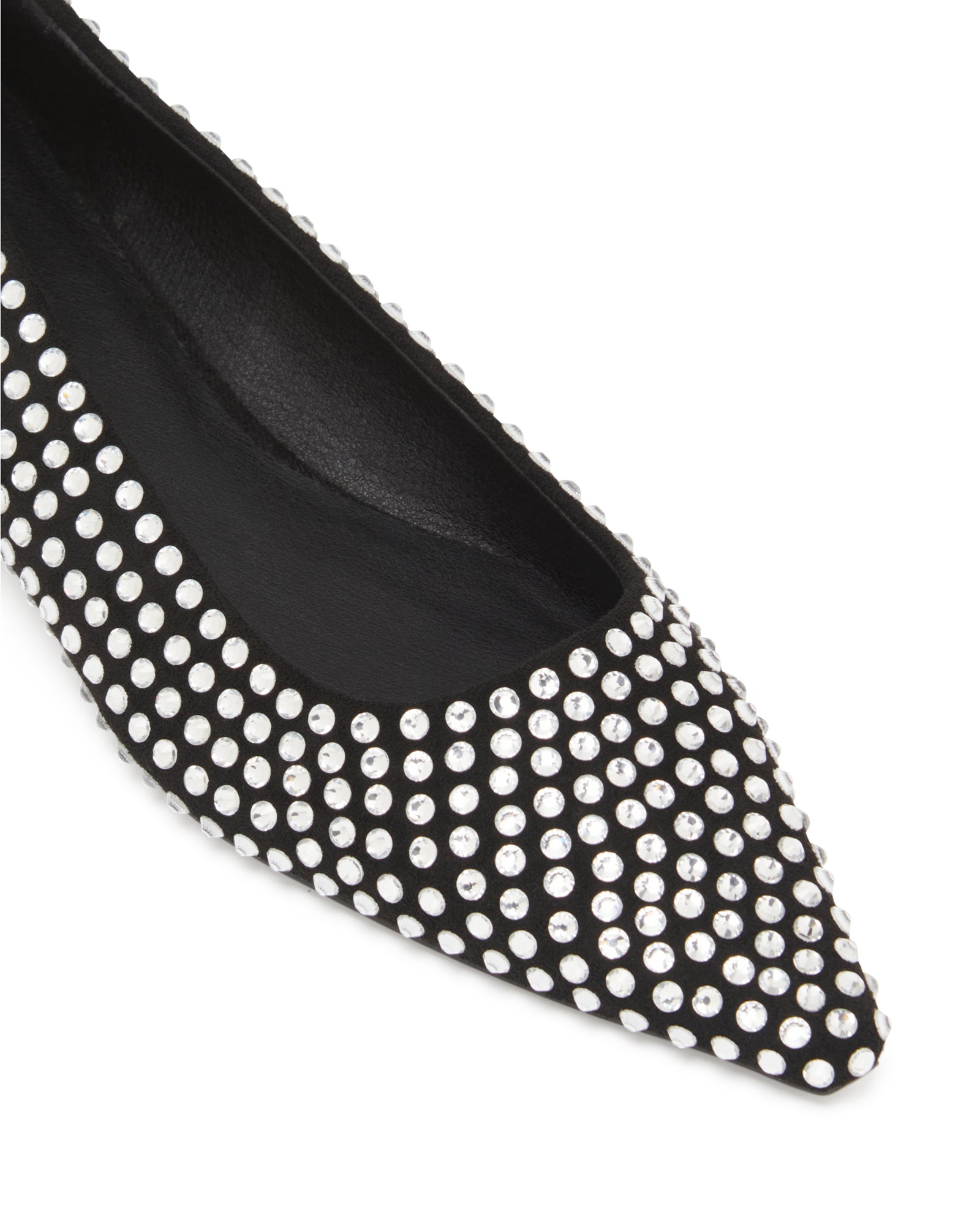 Therapy Shoes Mirage Black Suede/Rhinestone | Women's Heel | Low | Ballet | Flat