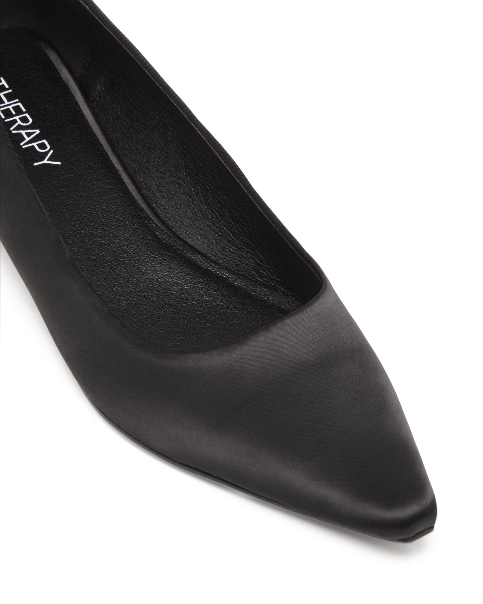 Therapy Shoes Mirage Black Satin | Women's Heel | Low | Ballet | Flat