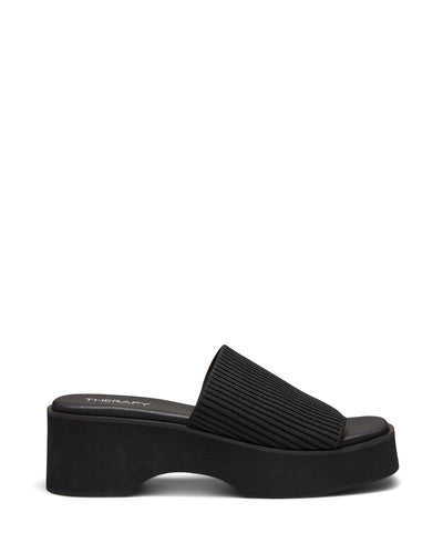 Therapy Shoes Nawty Black | Women's Sandals | Slides | Platform | Knit