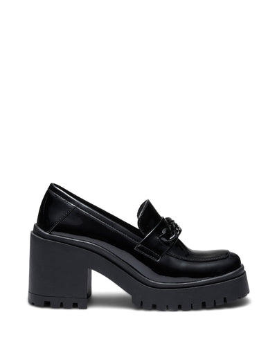 Therapy Shoes Parallel Black Patent | Women's Loafers | Heels | Platform | Chunky