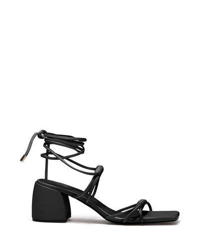 Therapy Shoes Patti Black | Women's Heels | Sandals | Tie Up 