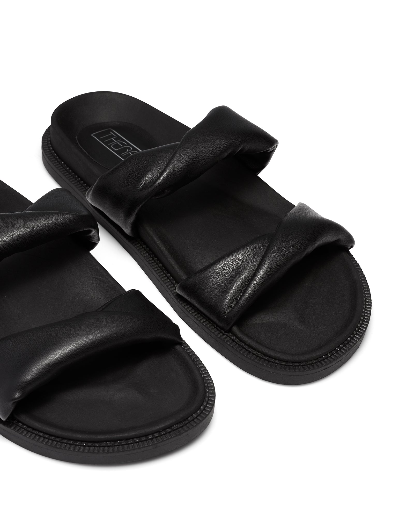 Therapy Shoes Peele Black | Women's Sandals | Slides | Chunky | Flats