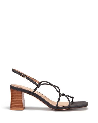 Therapy Shoes Prinn Black | Women's Heels | Sandals | Thin Strap 
