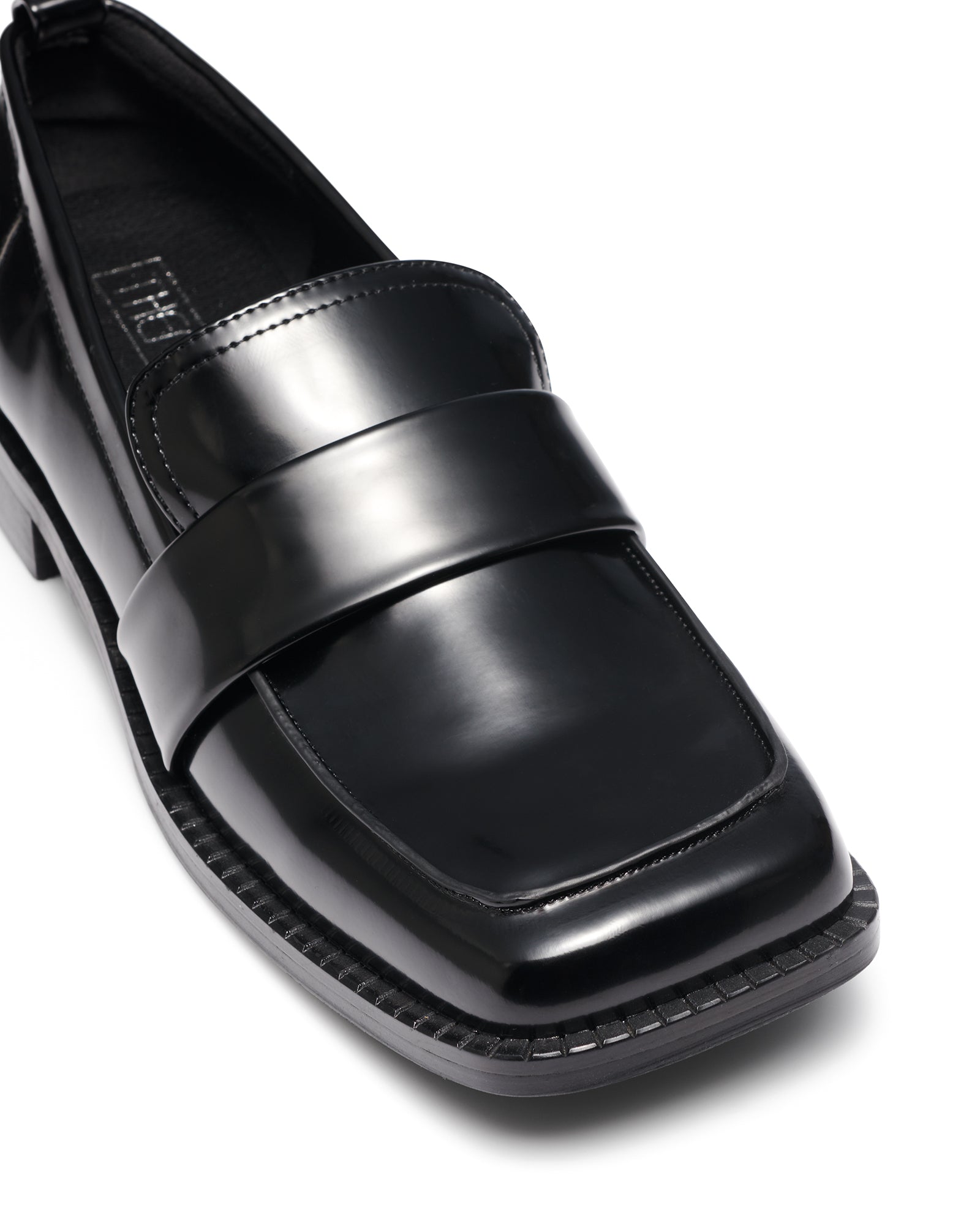 Therapy Shoes Roland Black High Shine | Women's Loafers | Flats | Square Toe
