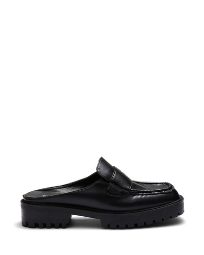 Therapy Shoes Royal Black Smooth | Women's Loafers | Flats | Square Toe