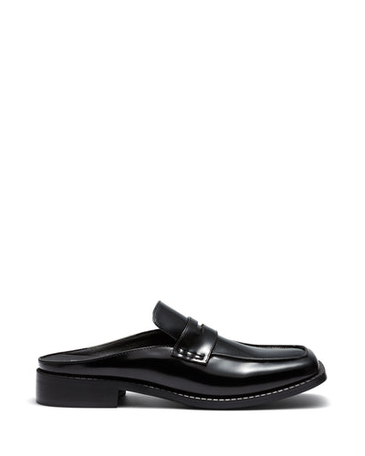 Therapy Shoes Rupert Black High Shine | Women's Loafers | Flats | Square Toe