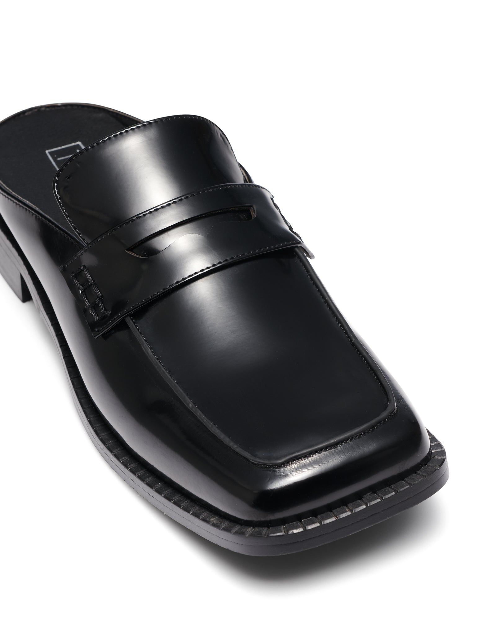 Therapy Shoes Rupert Black High Shine | Women's Loafers | Flats | Square Toe
