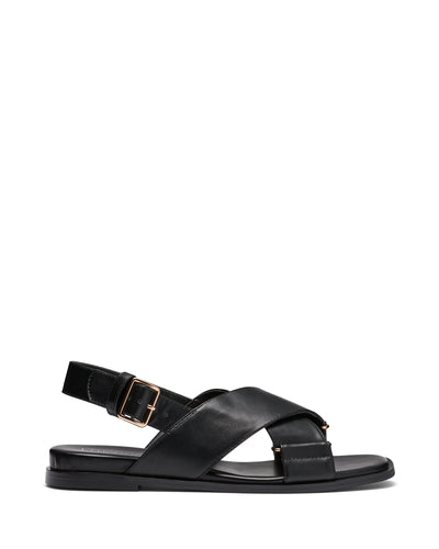 Therapy Shoes Sabine Black | Women's Sandals | Flats | Cross Over Strap