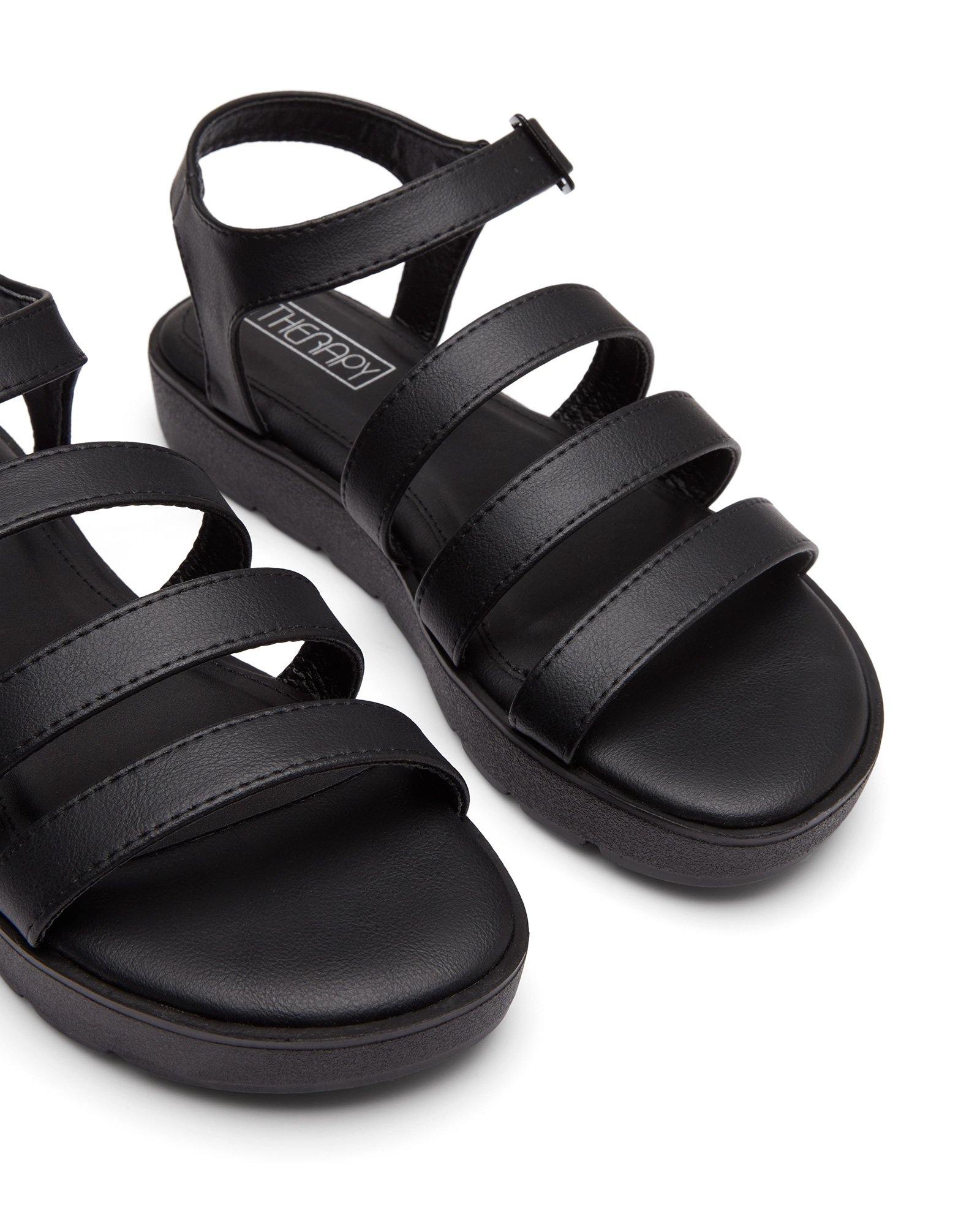 Therapy Shoes Saxon Black | Women's Sandals | Flatform | Platform