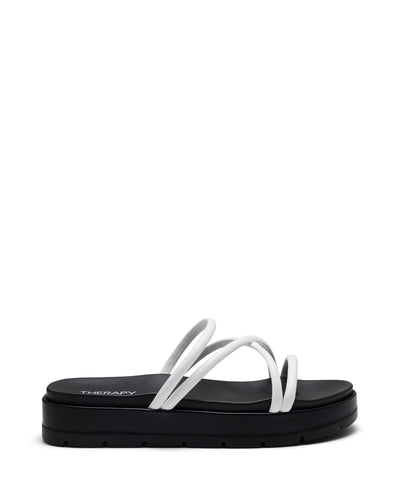 Therapy Shoes Sliver Black/White | Women's Sandals | Flatform | Platform | Slide