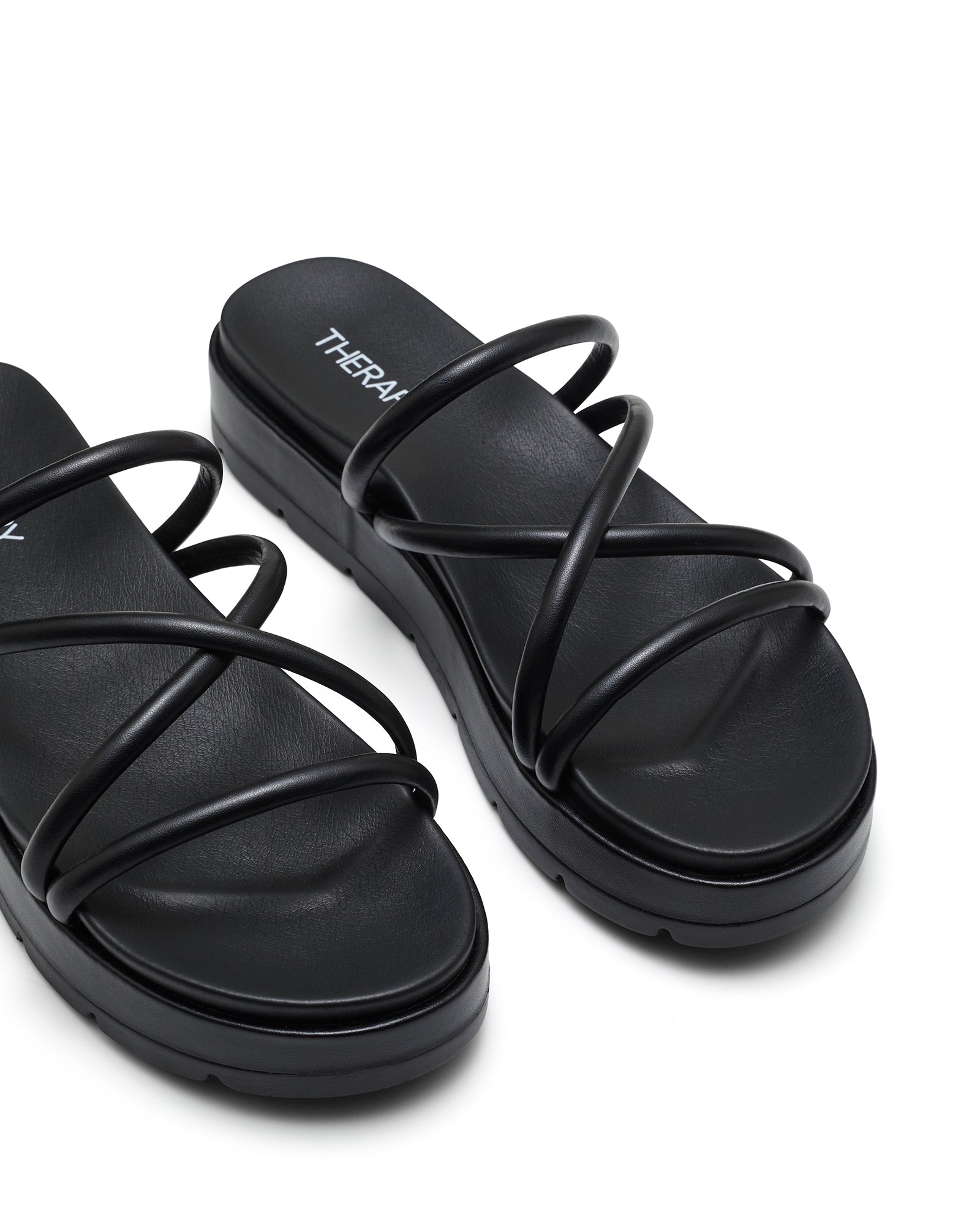 Therapy Shoes Sliver Black | Women's Sandals | Flatform | Platform | Slide