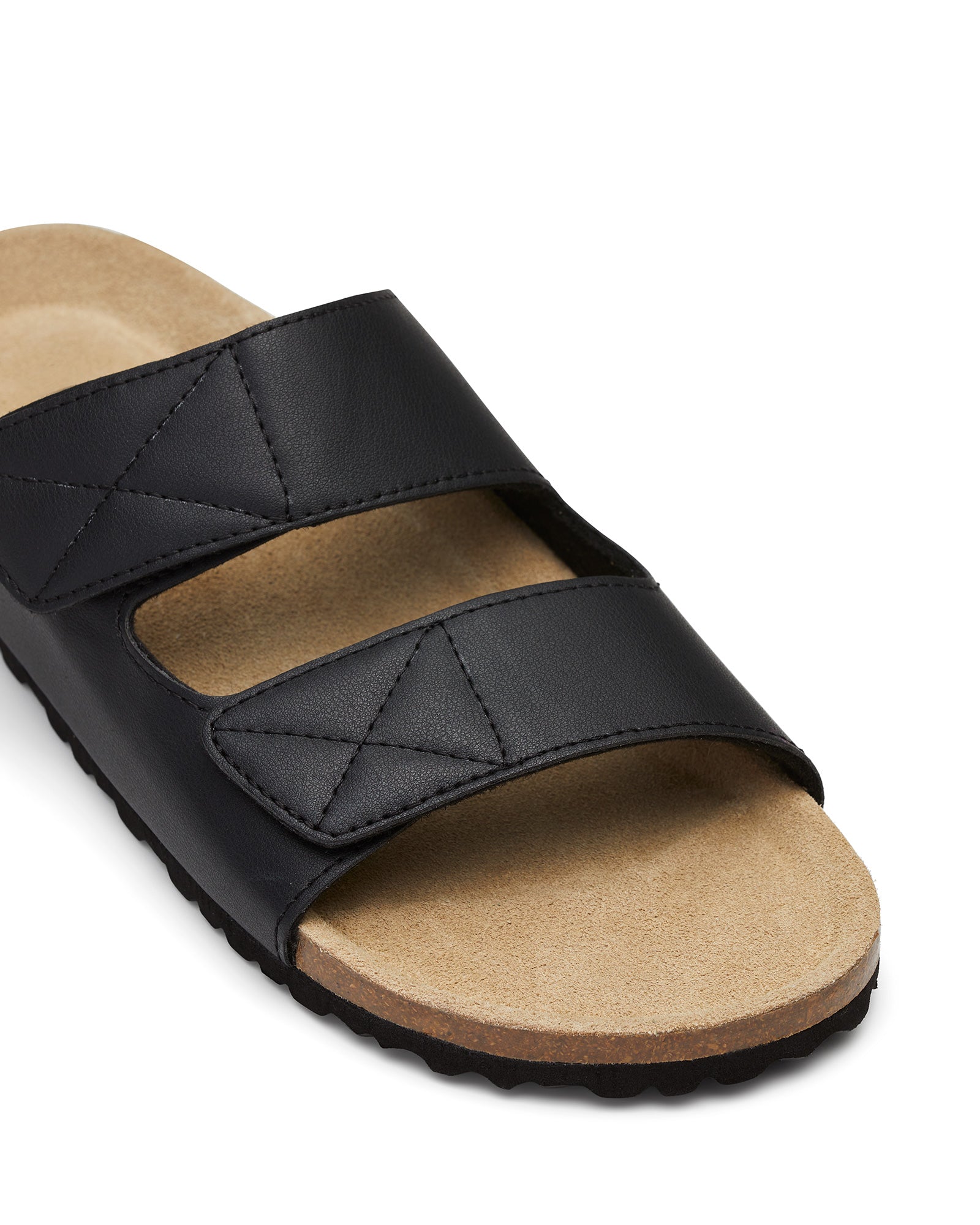 Therapy Shoes Stevie Black Women s Slides Sandals Flats Velcro
