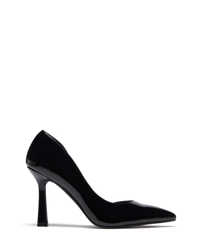 Therapy Shoes Temptress Black Patent | Women's Heels | Pumps | Stiletto | Flare Heel