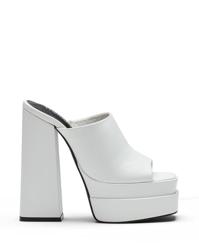 Therapy Shoes Villain White | Women's Heels | Platform | Mule | Sandal